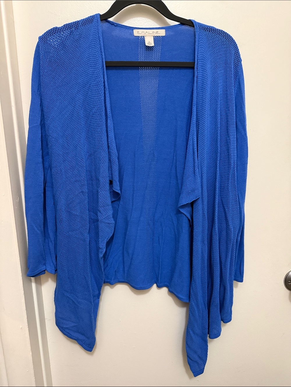 Emaline Open-Front Women's Cardigan in Cobalt Blue